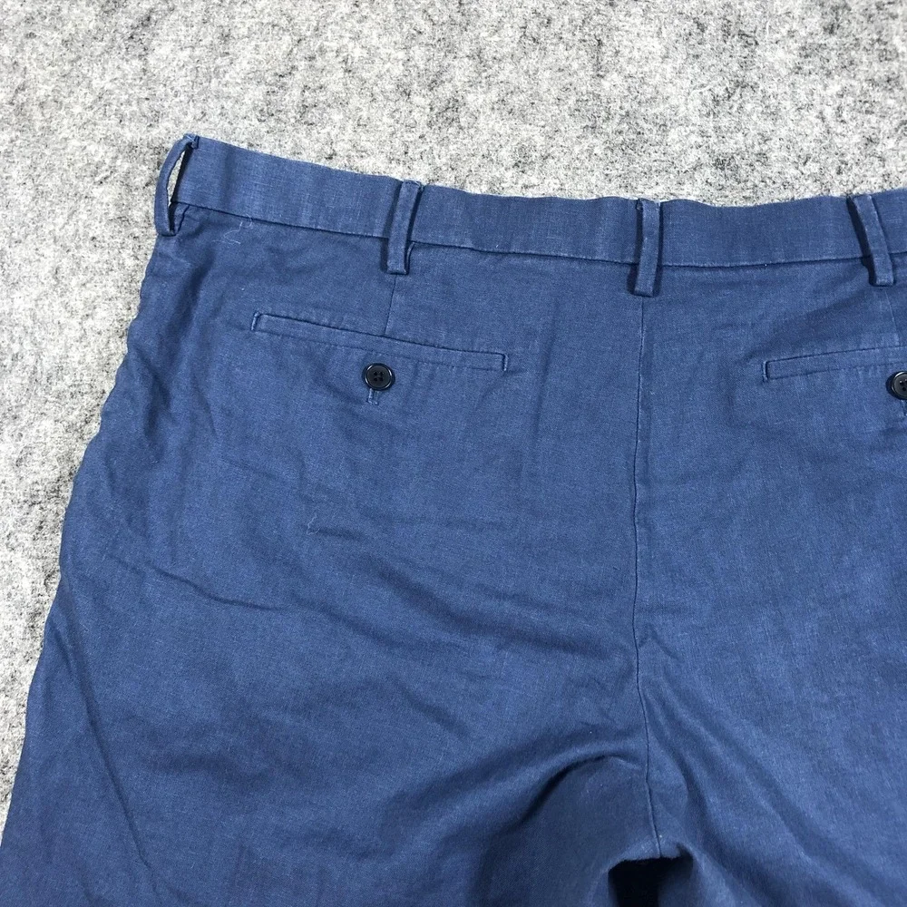 Banana Republic Shorts Mens 40 Blue Linen Blend Chino 7 Inch Casual Summer